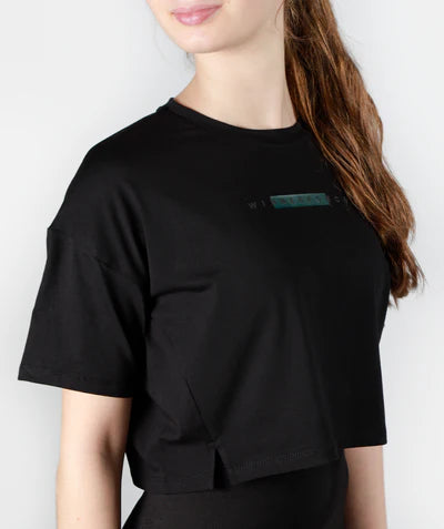 Women-Essential Cropped Oversize T-shirt