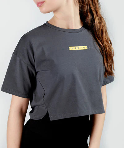 Women-Essential Cropped Oversize T-shirt