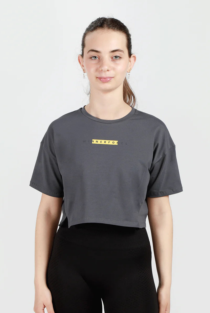 Women-Essential Cropped Oversize T-shirt