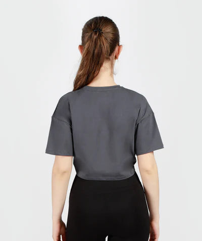 Women-Essential Cropped Oversize T-shirt