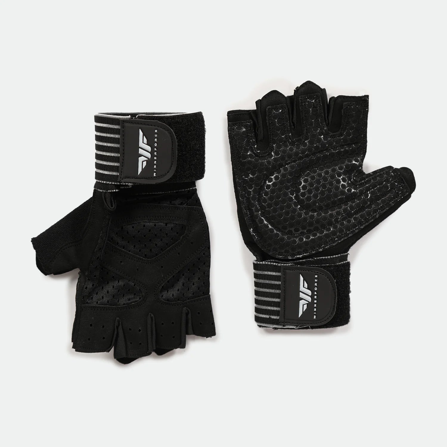 unisex weight lifting gym gloves (black)