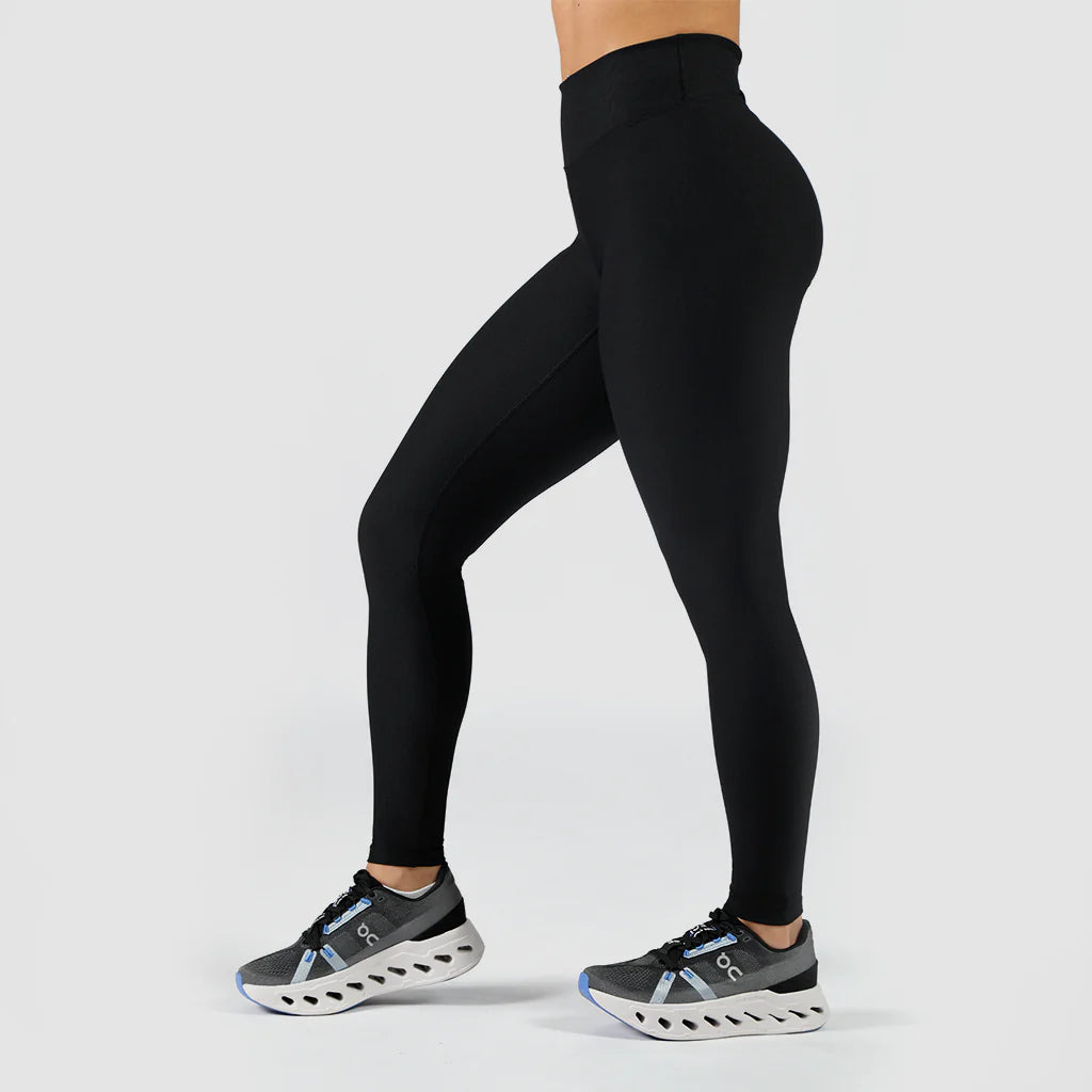 women elite ribbed legging (black)