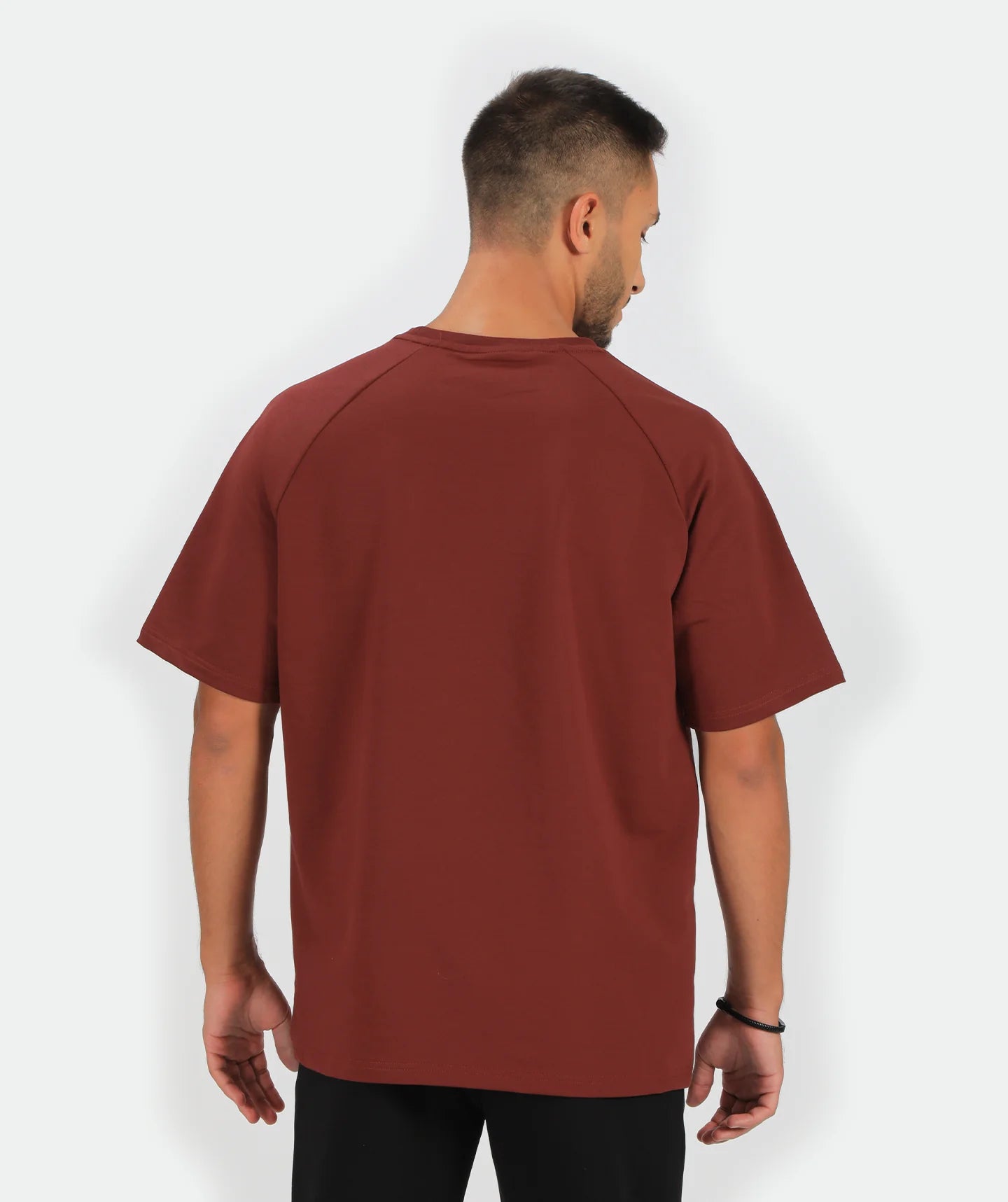 men essential oversize dark red