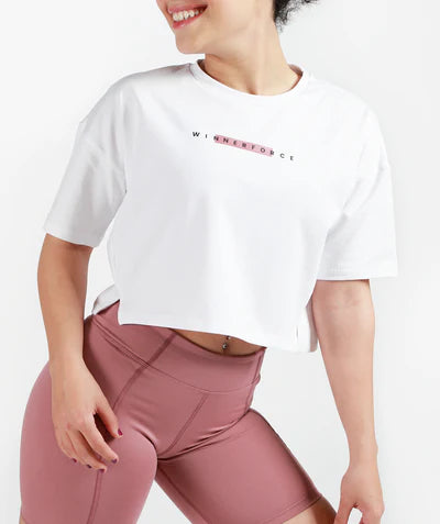 Women-Essential Cropped Oversize T-shirt